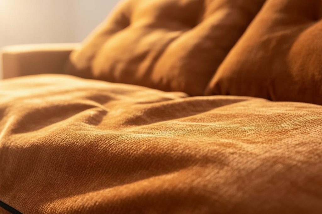 Detalle de terciopelo — textura y calidad del tejido