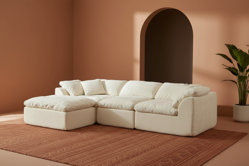 Ángulo 3/4 — modular completo en interior Oasiis