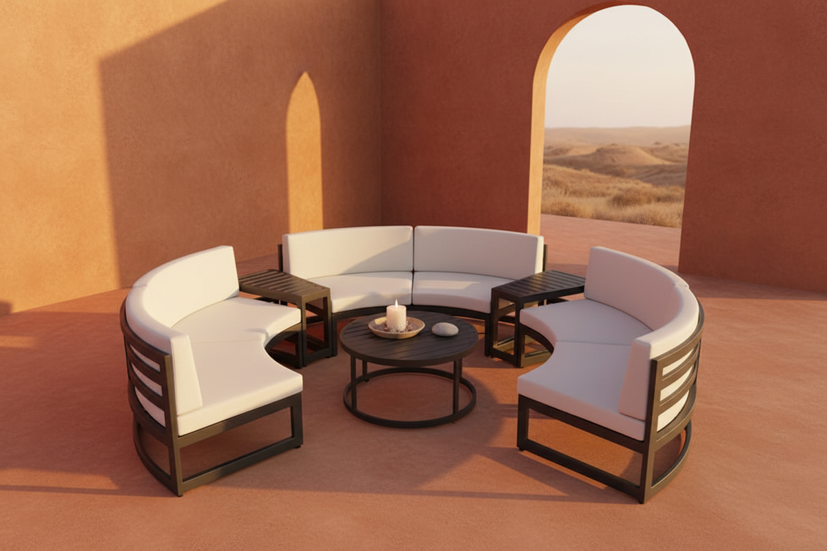 The Round Sofa — Elevated View