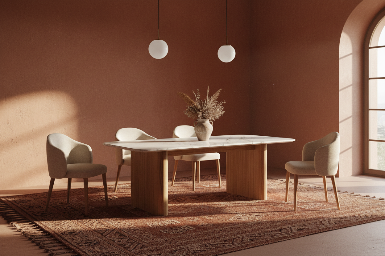 Escena completa terracota — Island Table Oasiis