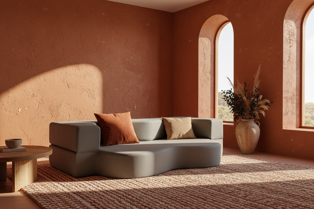 Escena completa terracota — Floor Sofa Oasiis