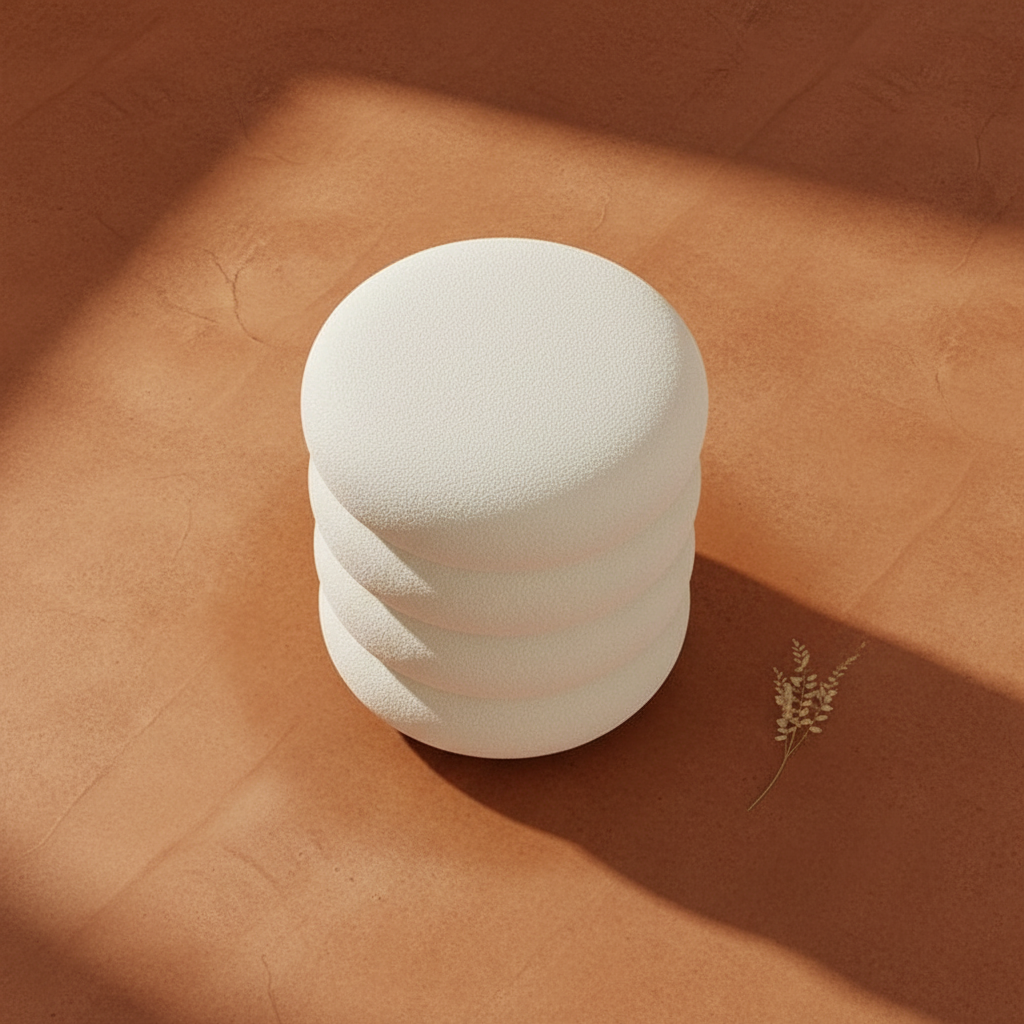 The Stacked Ottoman — Overhead terracota, Oasiis golden hour