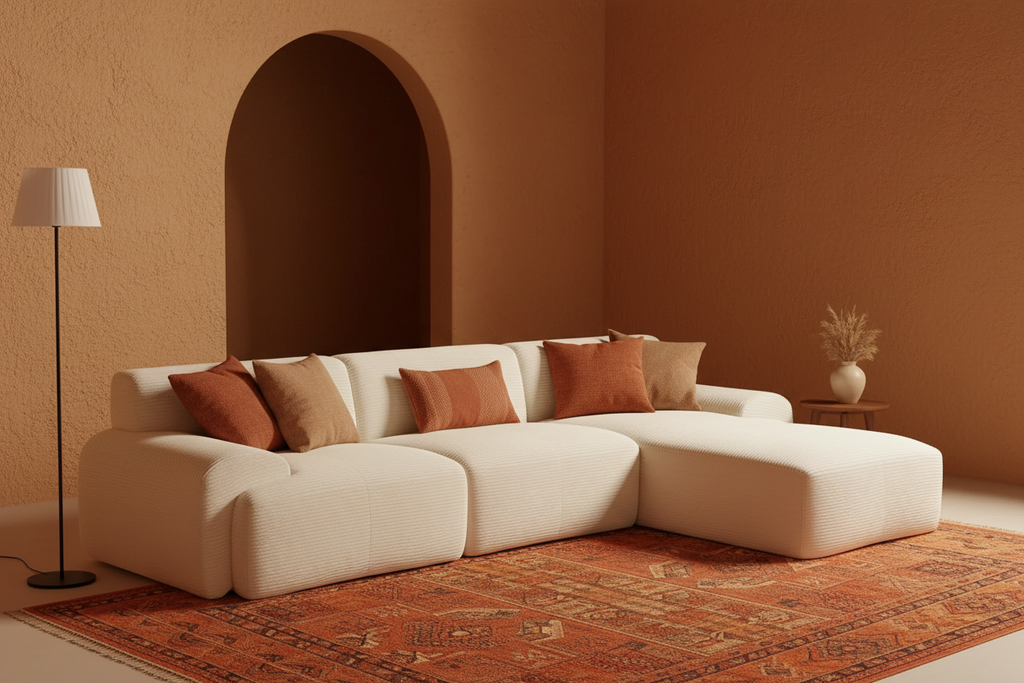 Ángulo 3/4 HD — modular en interior Oasiis