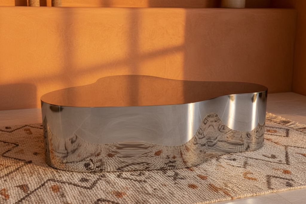 The Cloud Table Steel — Rear Three-Quarter