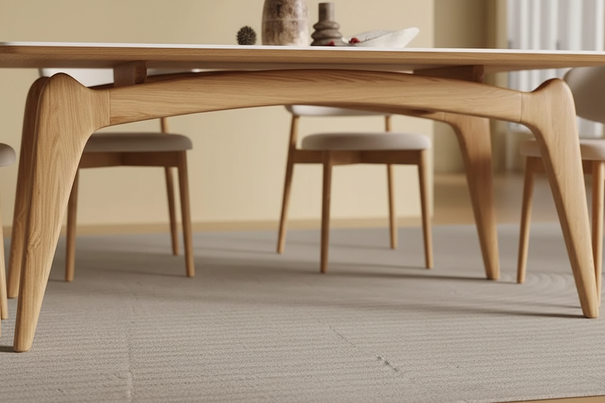Detalle base orgánica — madera escultórica