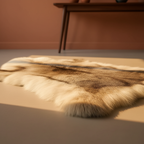 Ivory Fur Rug — low angle detalle