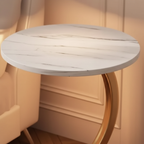 Arc Side Table Marble & Gold — marble top detail