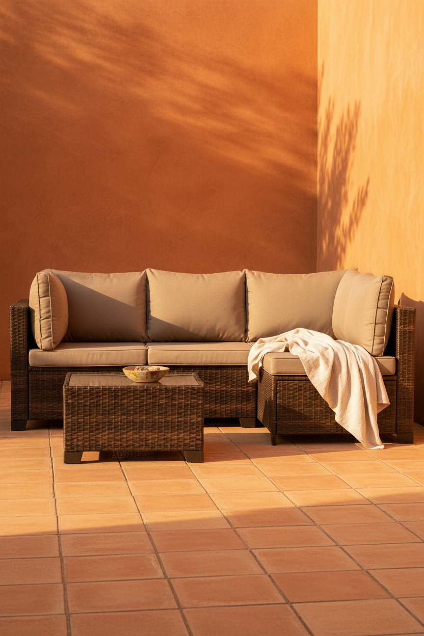 The Garden Set — lifestyle detail, linen throw