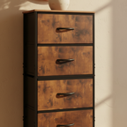 The Tower Dresser — Rustic Wood, close-up cajones