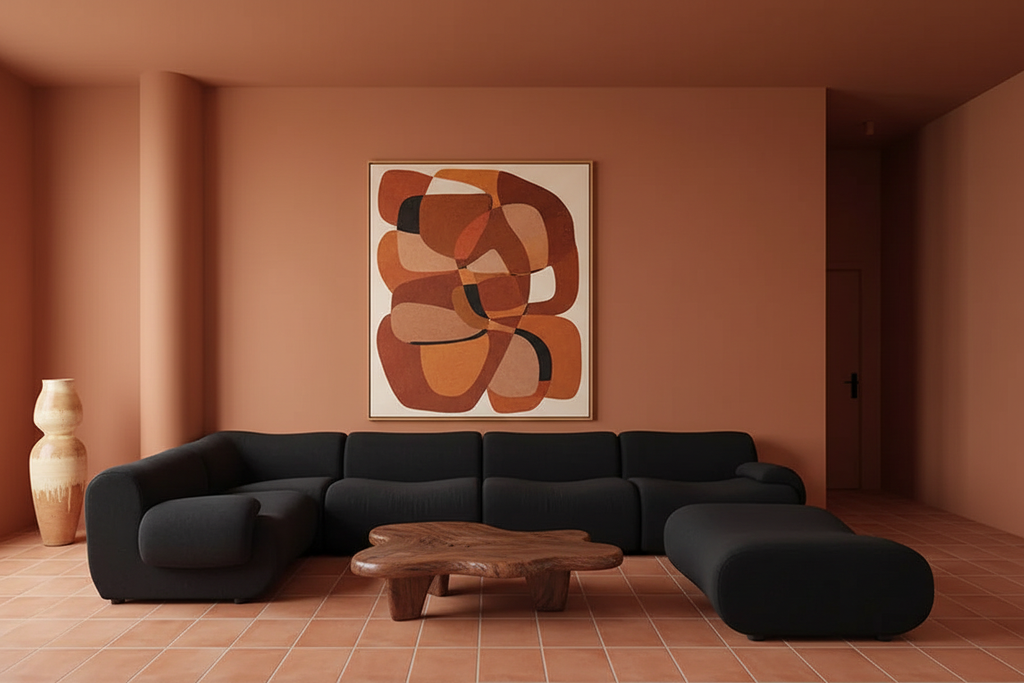 Sala completa — negro y terracota Oasiis