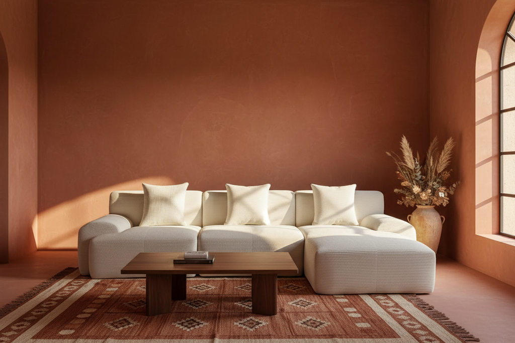Escena completa terracota — Modular Sofa Oasiis