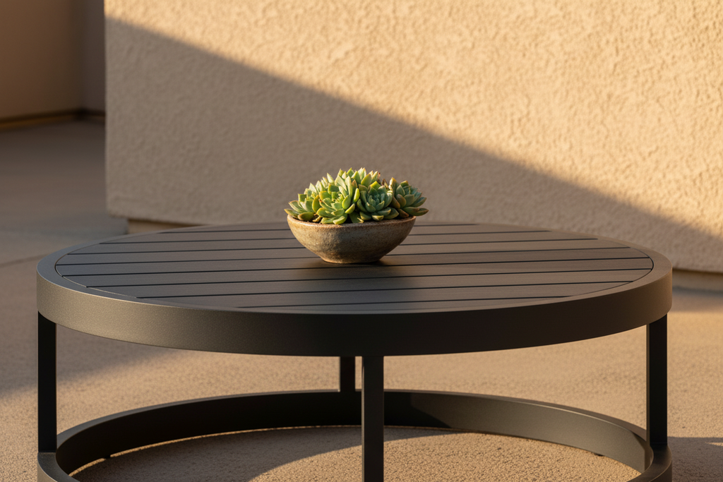 The Round Sofa — Coffee Table Detail