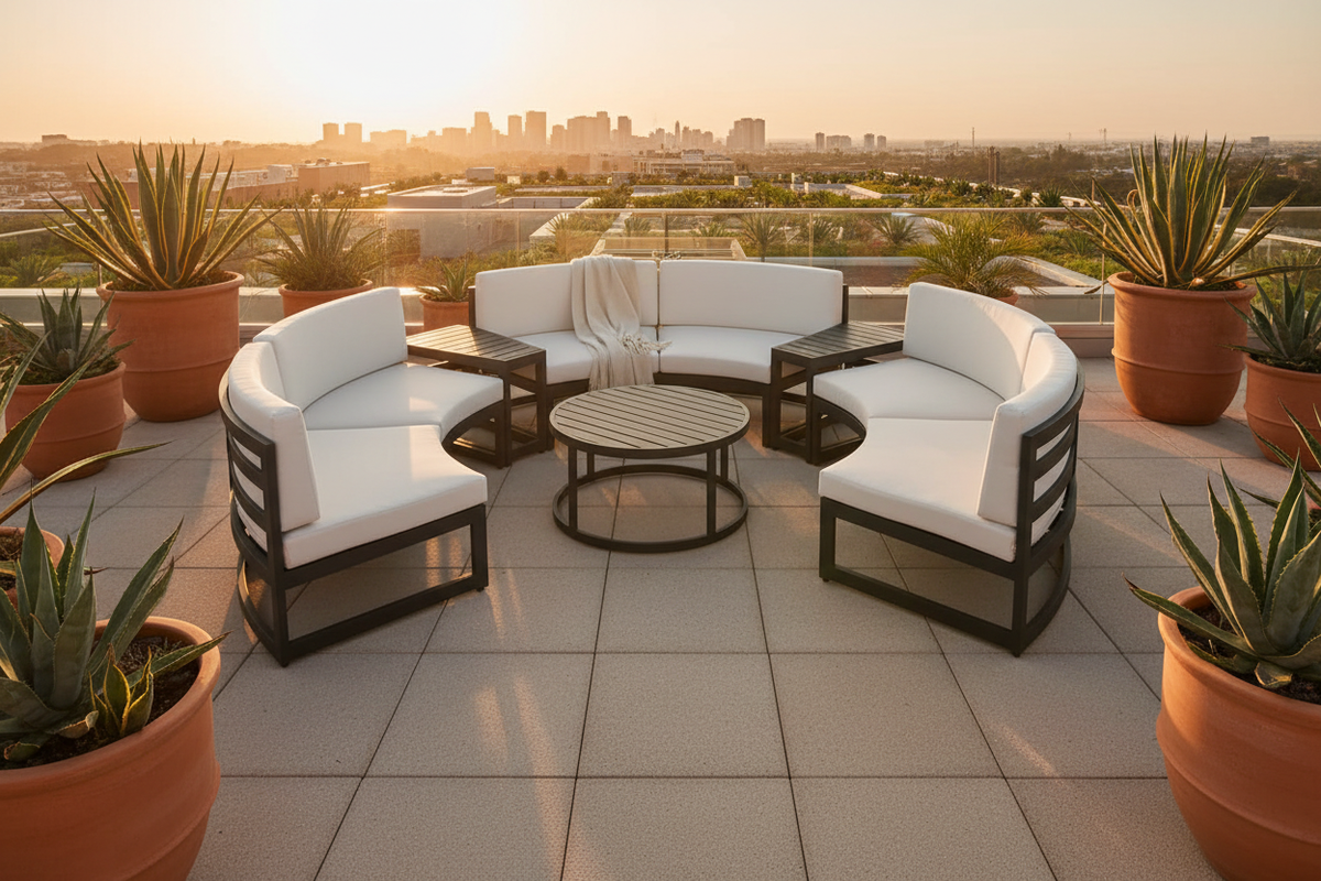 The Round Sofa — Rooftop Golden Hour