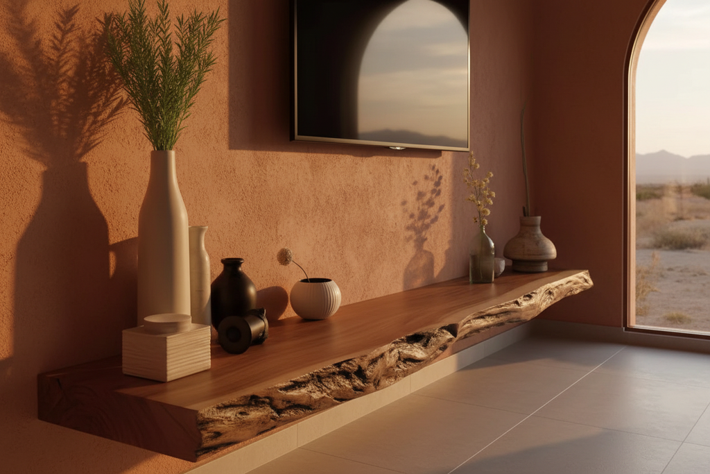 The Live Edge Console — 45 Angle