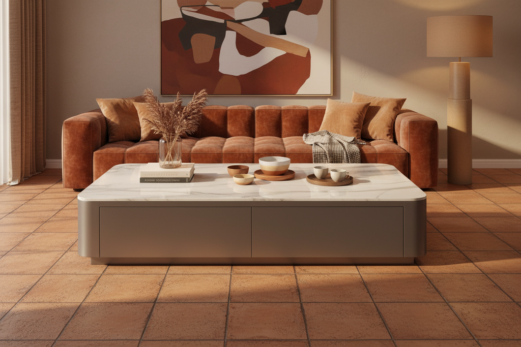 Sala completa — mesa en living room Oasiis