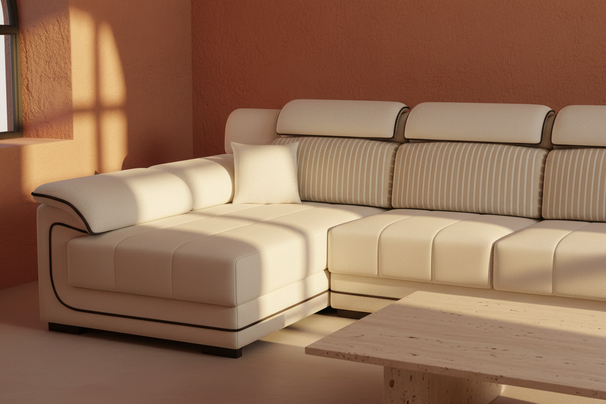 The Ivory Sectional — Lateral Editorial, Oasiis golden hour