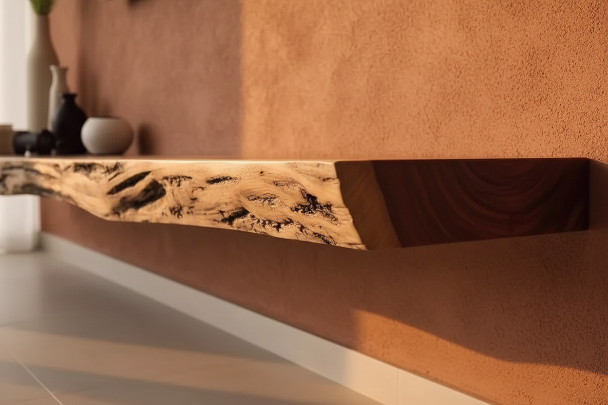 The Live Edge Console — Detail Close-up