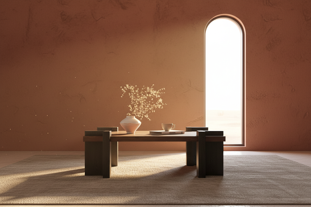 The Wooden Table — Wide Shot Golden Hour