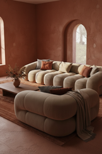 The Bubble Sofa — Sculptural Boucle, 3/4 trasero