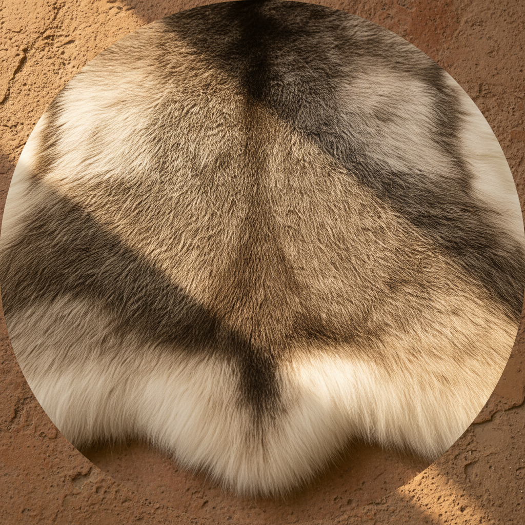 Ivory Fur Rug — close-up textura