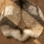 Ivory Fur Rug — close-up textura