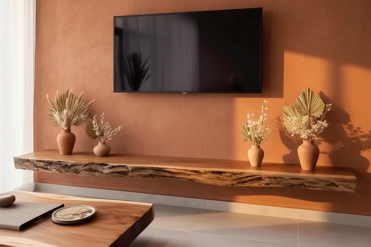 The Live Edge Console — Wide Shot Golden Hour