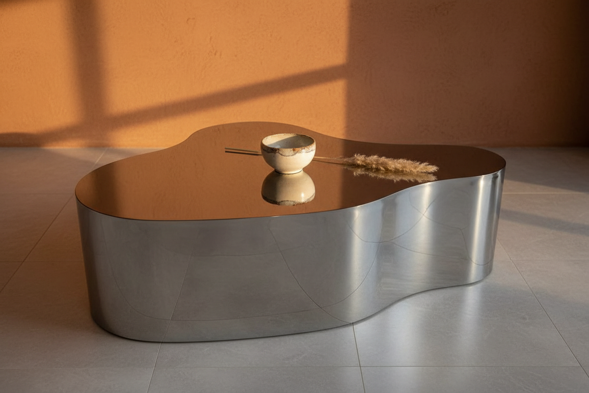 The Cloud Table Steel — Styled Vignette