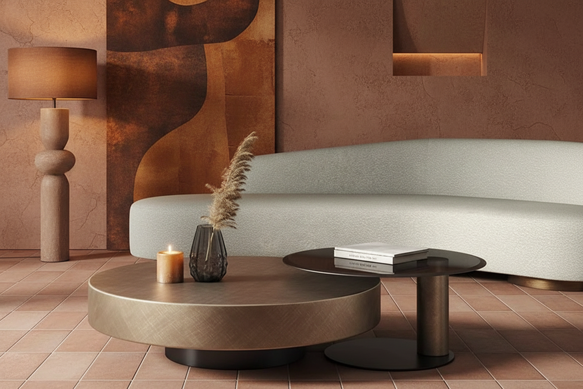 Sala completa — mesas en living room Oasiis