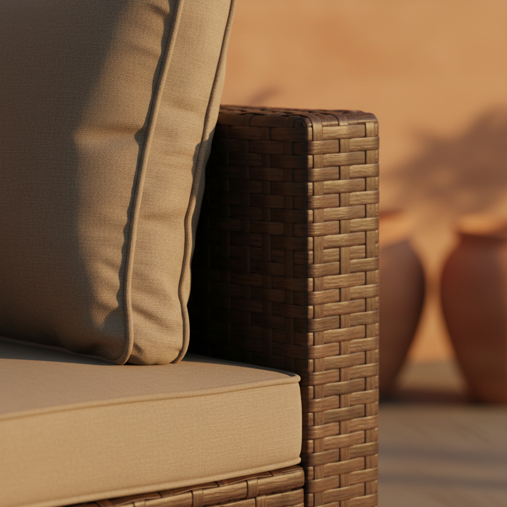 Garden Set 5 Piece — close-up textura rattan