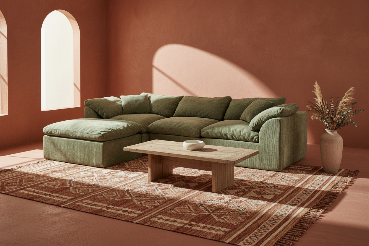 Escena completa terracota — Cloud Sofa Sage Oasiis