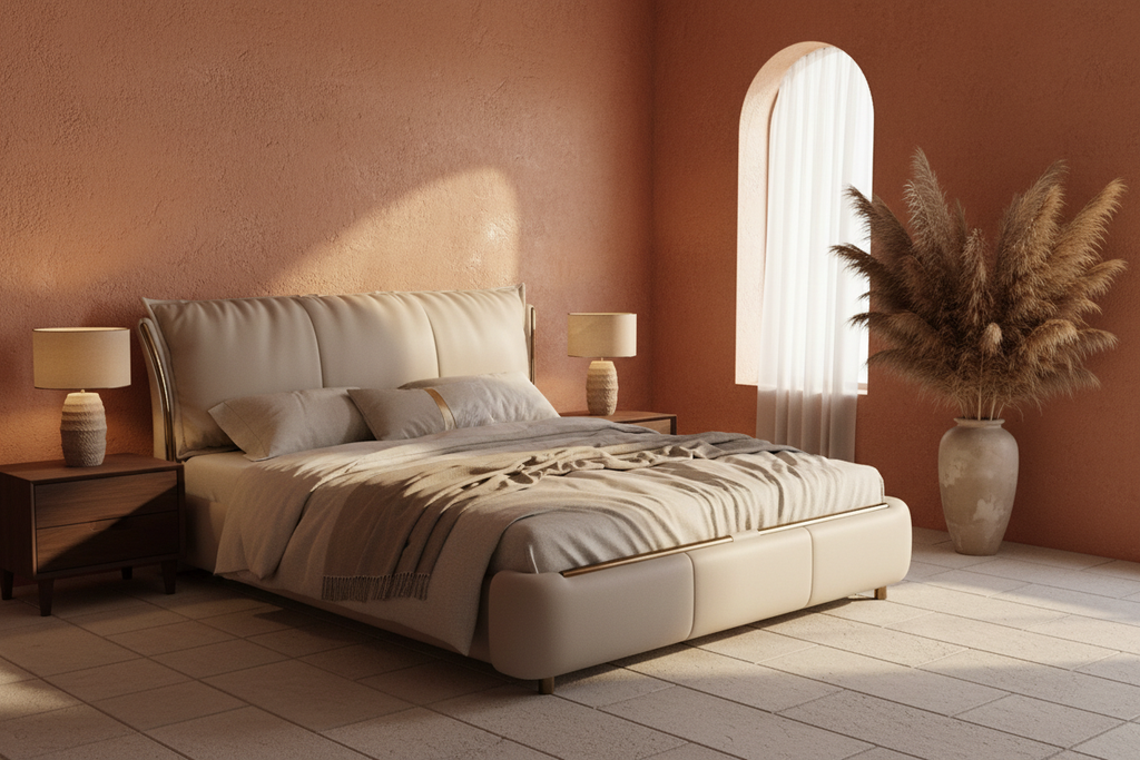 Ivory Bed — Wide Room
