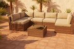 Rattan Lounge — Golden Hour