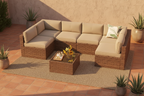 Rattan Lounge — Golden Wide
